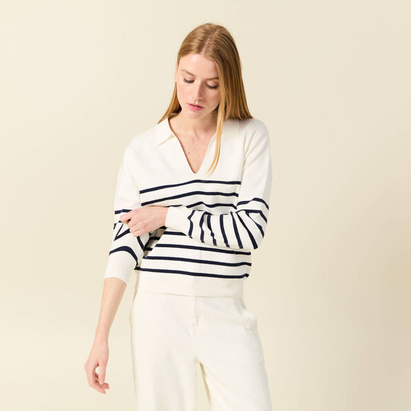 pull eco responsable ecru femme Pull éco-responsable ecru femme