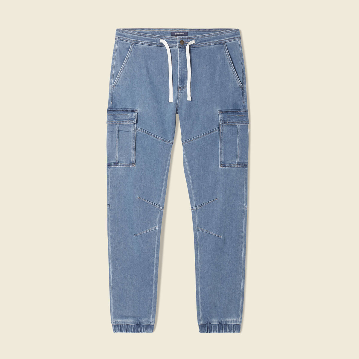 Jeans battle à coulisse denim used homme