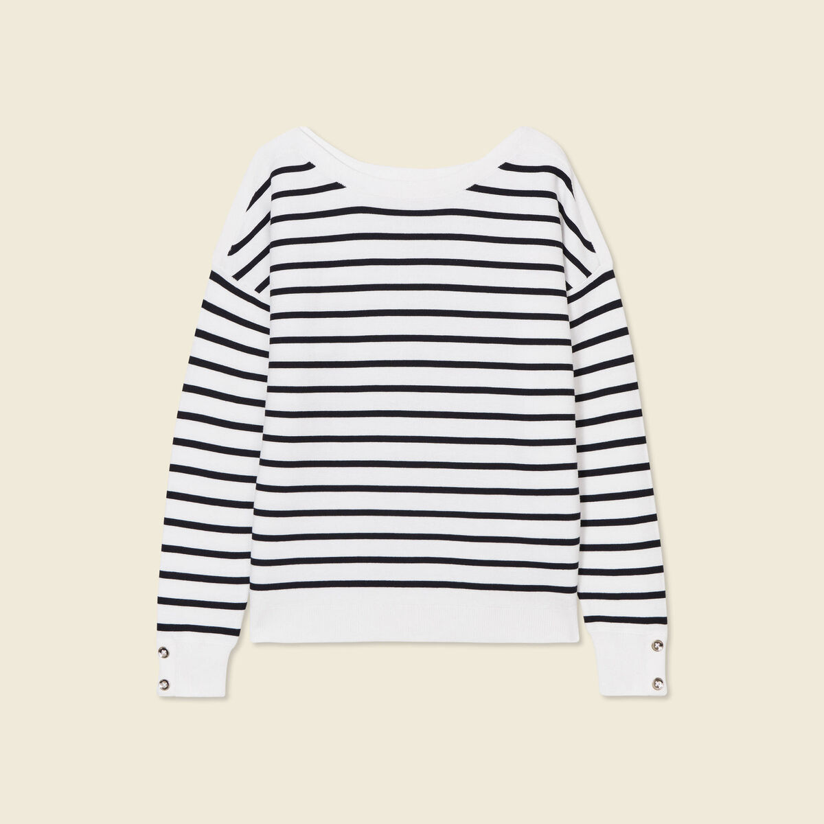 Pull manches longues ecru femme