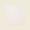 Foulard en coton avec broderie ecru femme