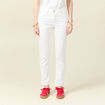 Jeans girlfriend taille haute denim blanc femme