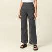 Pantalon large en maille noir femme
