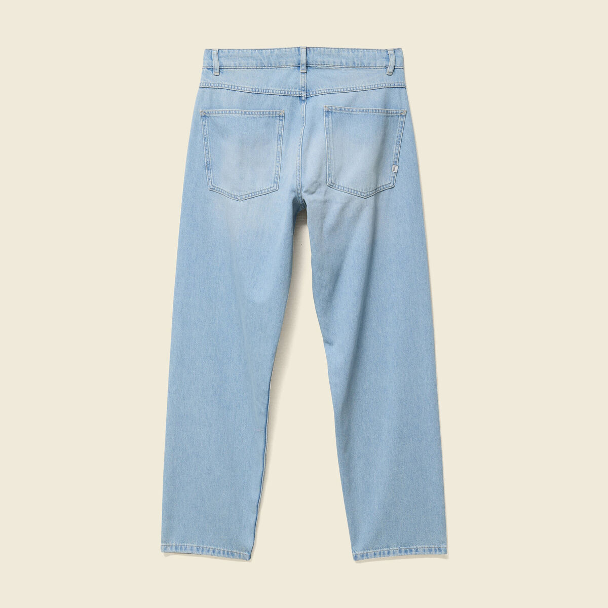 Chino droit longueur 32 coton denim bleach homme