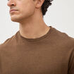 T-shirt ras de cou manches courtes taupe homme