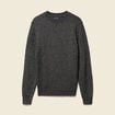 Pull manches longues col rond noir homme