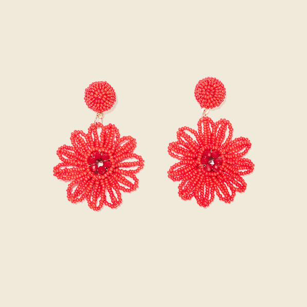 boucles doreilles pendantes rouge femme Boucles d'oreilles pendantes rouge femme
