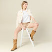 T-shirt manches courtes blanc femme