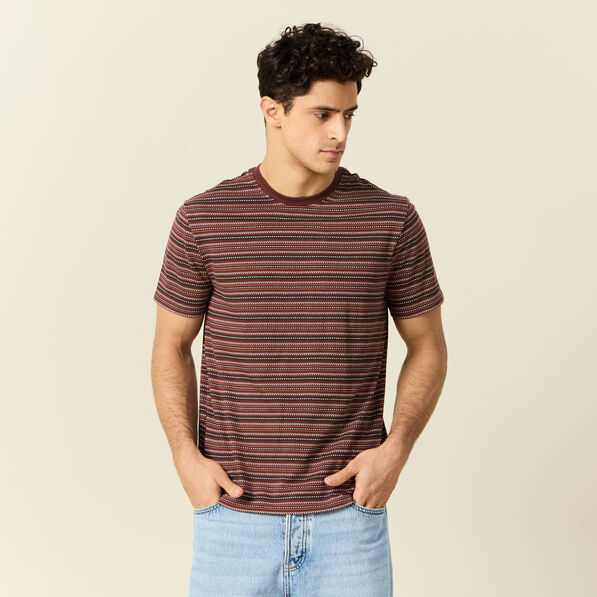 T-shirt manches courtes bordeaux homme