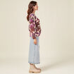 Pull manches longues violet femme