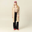 Pull manches longues col en V creme femme