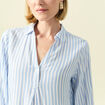 Blouse manches longues bleu femme