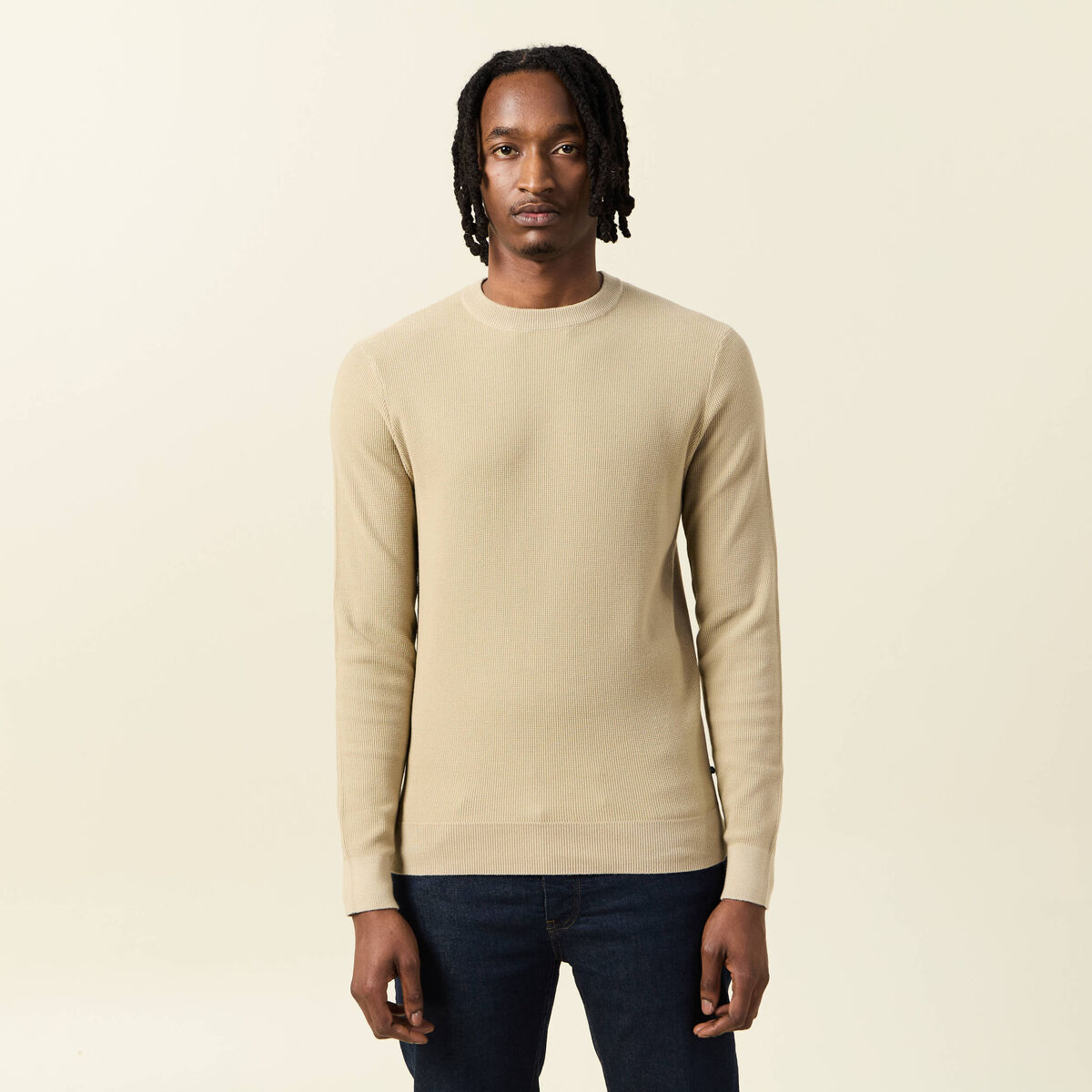 Pull éco-responsable gris homme