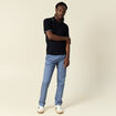 Polo manches courtes bleu marine homme