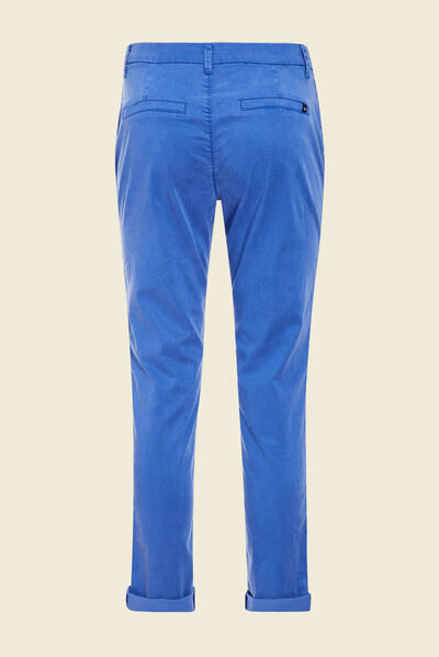 Pantalon chino Instinct bleu electrique femme