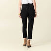 Jeans mom slim denim noir femme