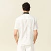 Chemise manches courtes brodée ecru homme