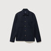 Surchemise droite col am&eacute;ricain bleu marine homme