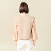 Gilet sans manches creme femme