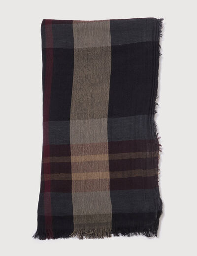Foulard en coton noir homme
