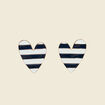 Boucles d'oreilles bleu marine femme