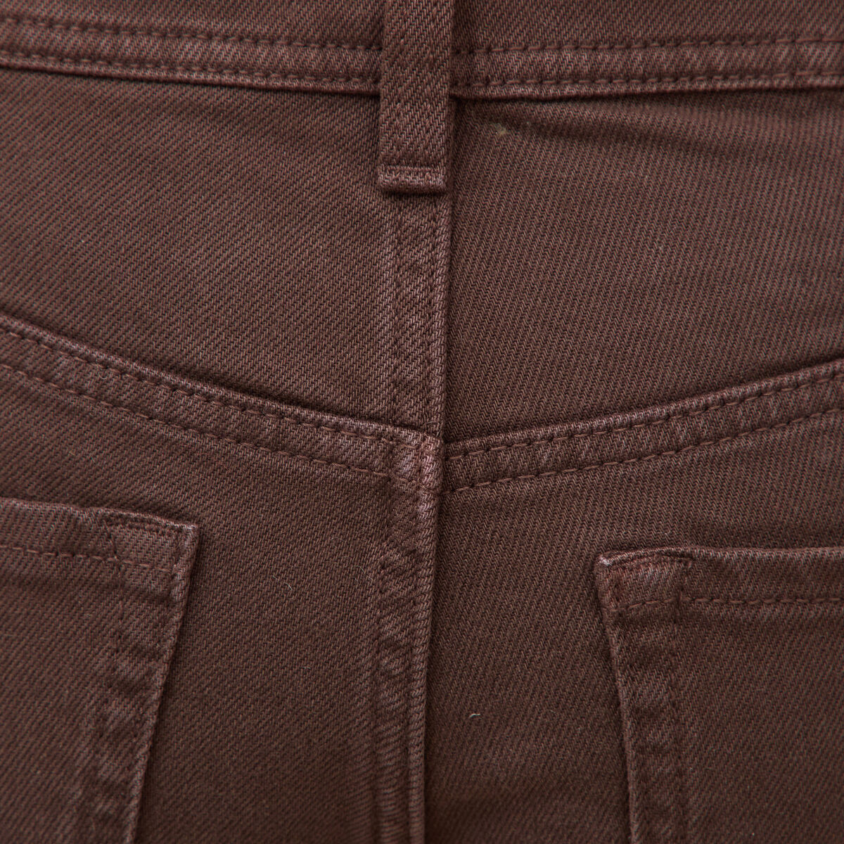 Pantalon wide leg taille standard marron femme