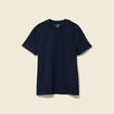 T-shirt cintré col rond manches courtes bleu marine homme
