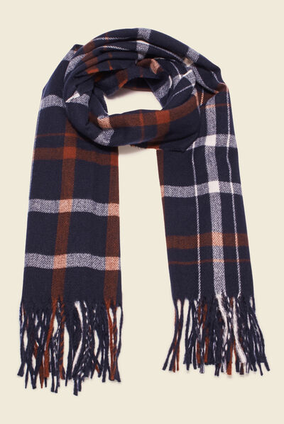 Écharpe bleu marine homme