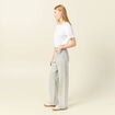 Jeans large éco-responsable denim gris clair femme