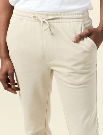 Pantalon jogger élastiqué vert kaki homme