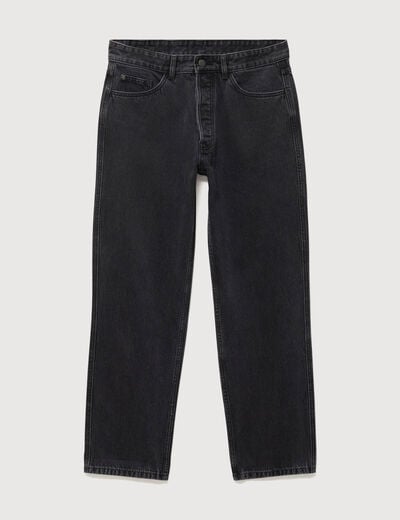 Jeans large relaxed denim noir homme