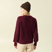 Gilet manches longues bordeaux femme