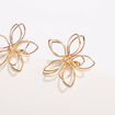 Boucles d'oreilles clous couleur or femme
