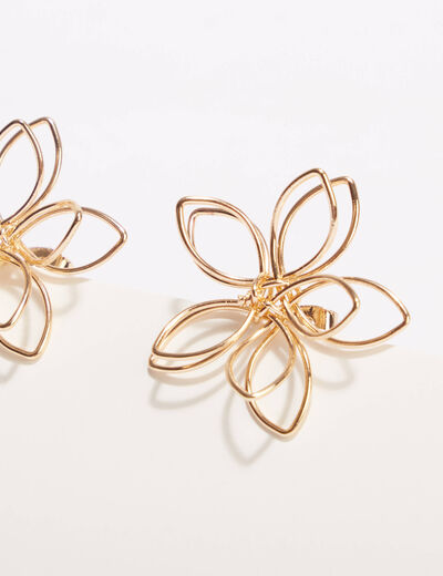 Boucles d'oreilles clous couleur or femme