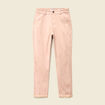 Chino cigarette 7/8&egrave;me taille haute rose clair femme
