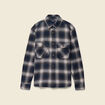 Surchemise oversize en coton bleu marine homme