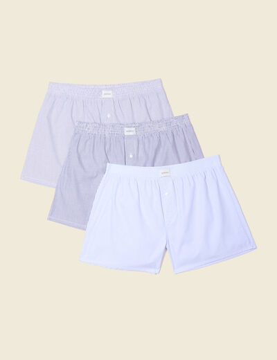 Lot 3 caleçons bleu foncé homme