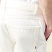 Chino droit longueur 32 en coton denim blanc homme