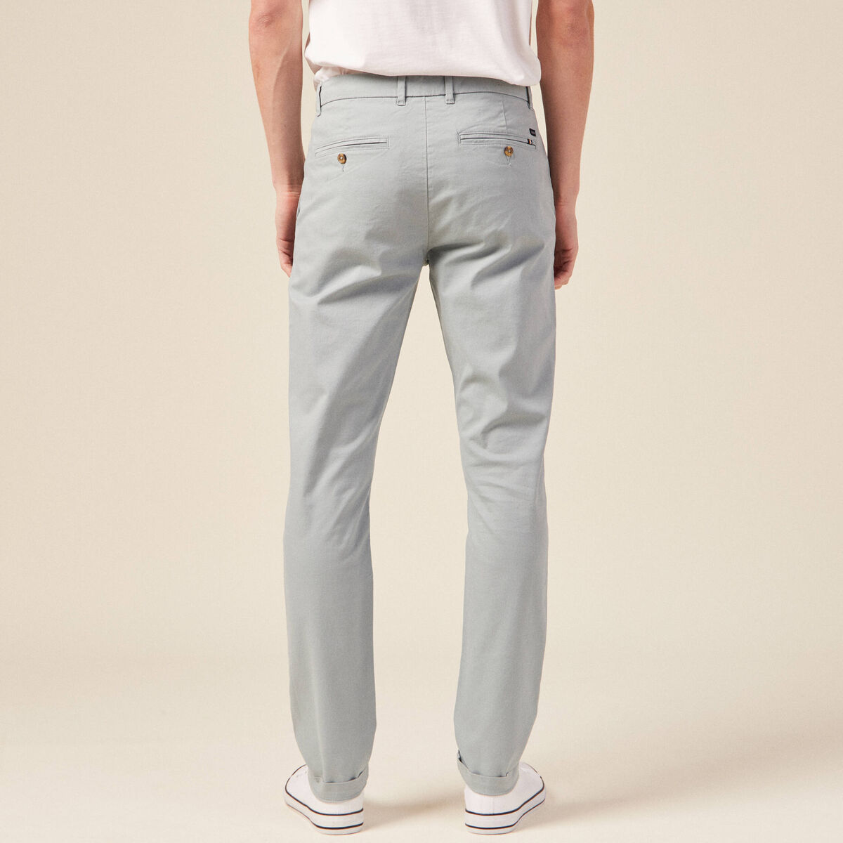 Pantalon slim Instinct chino bleu gris homme