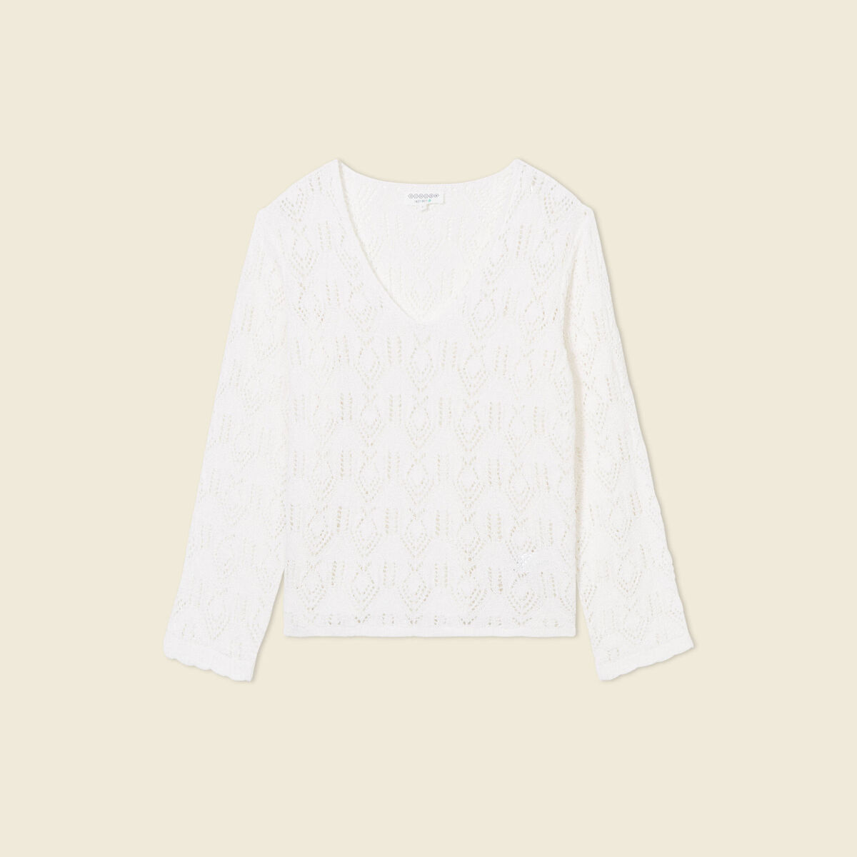 Pull éco-responsable ecru femme