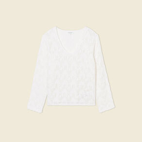 Pull éco-responsable ecru femme