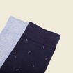 Lot 2 paires chaussettes bleu gris homme