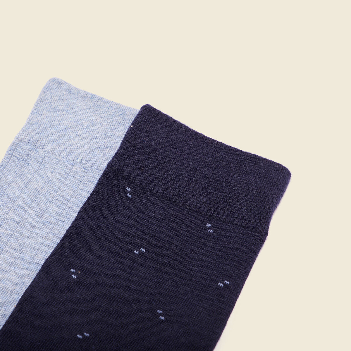 Lot 2 paires chaussettes bleu gris homme