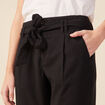 Pantalon paperbag noir femme