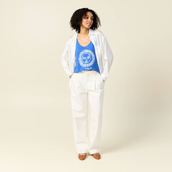debardeur sans manches bleu electrique femme Débardeur sans manches bleu electrique femme