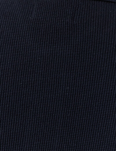 Pull droit col polo manches longues bleu marine homme