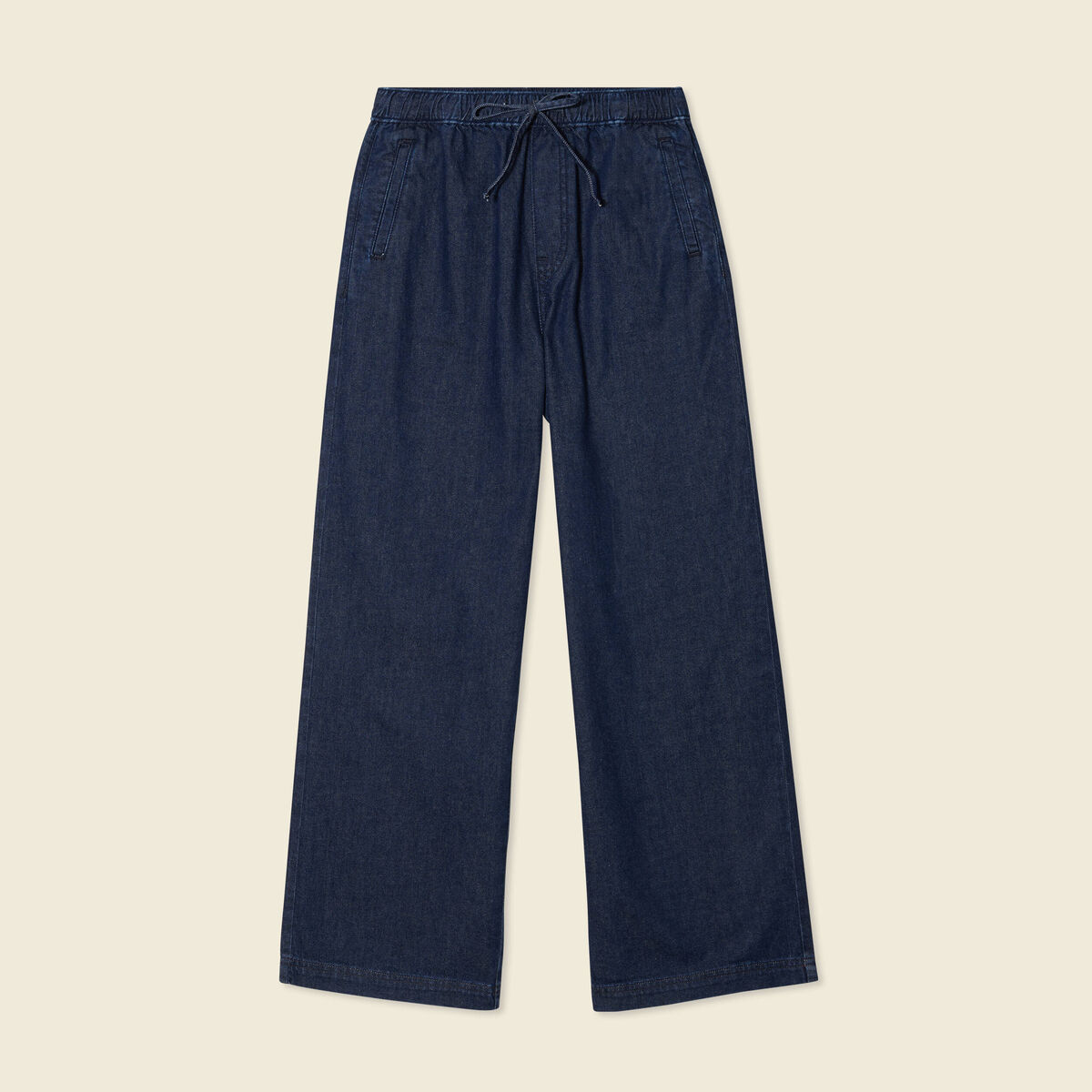 Jeans jogging élastiqué denim brut rinse femme