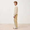 Pantalon straight velours longueur 32 beige homme