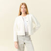 Gilet manches longues ecru femme