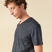 T-shirt manches courtes homme bleu fonc&eacute; homme