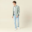 Jeans straight denim snow bleach homme
